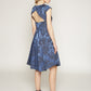 Fit & Flare brocade print dress