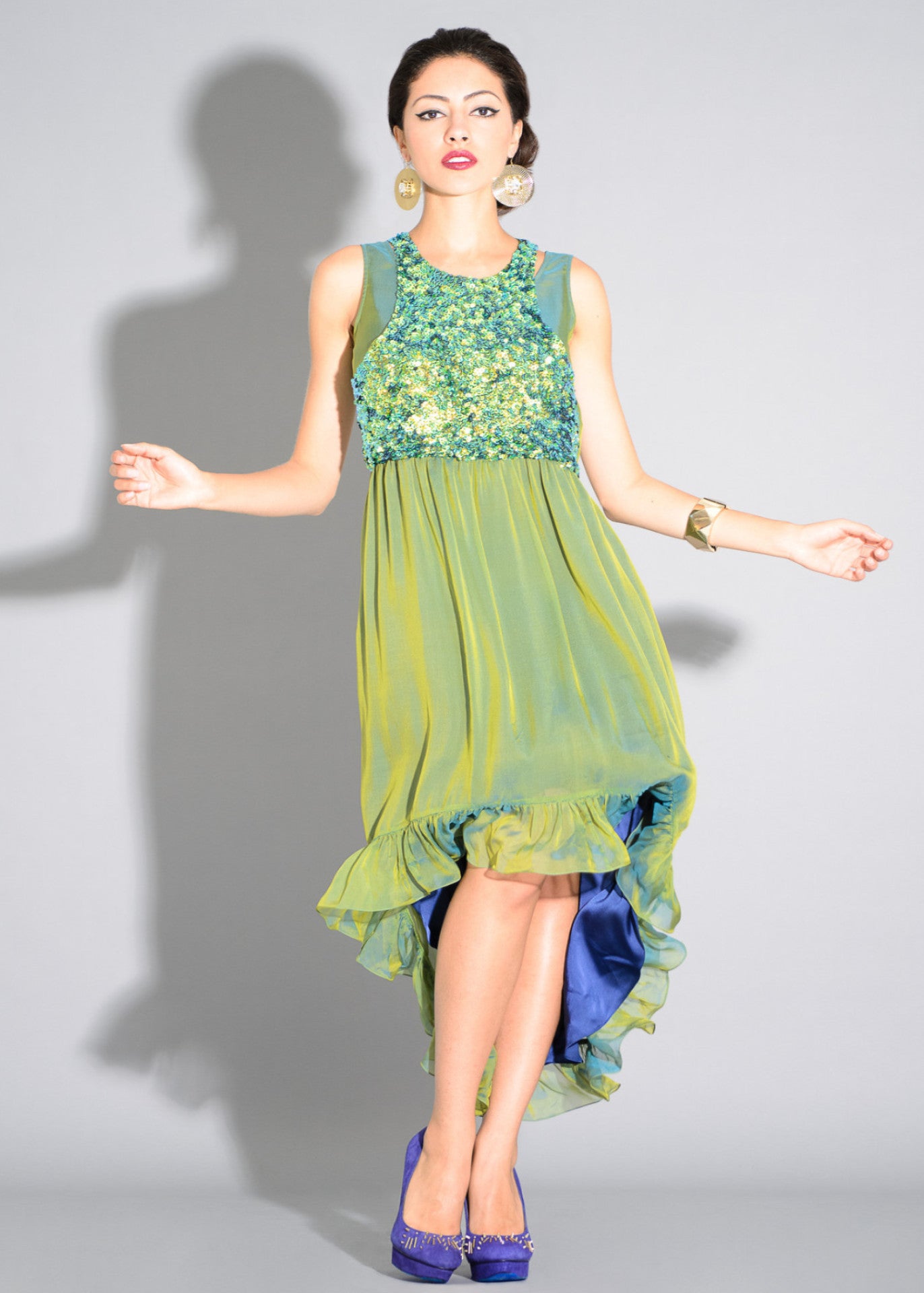 2 tone sequin dress TWO TONE SEQUIN TUBE DRESS