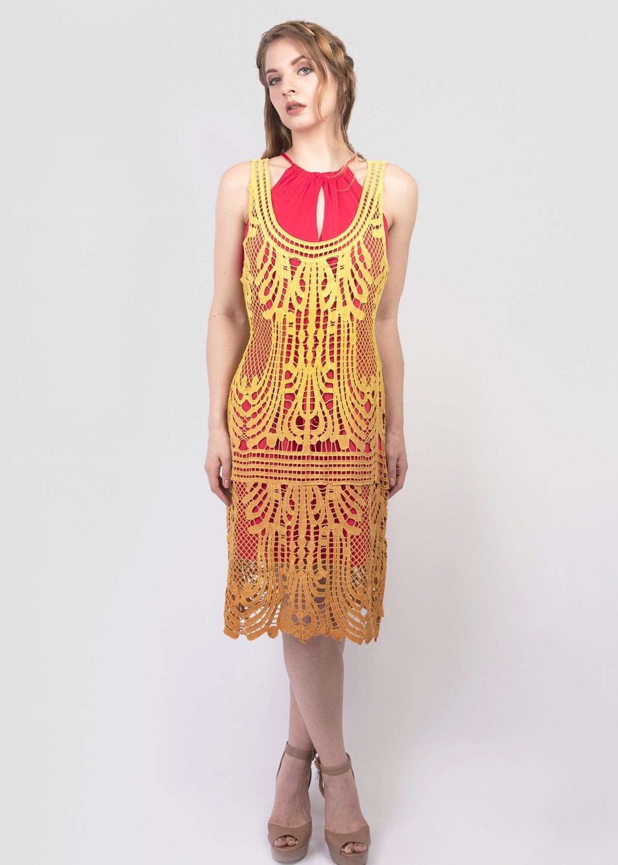 Sunset ombre crochet lace dress T.Tandon Sunset ombre crochet lace dress T.Tandon