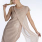 Sheer asymmetric overlay sequin dress