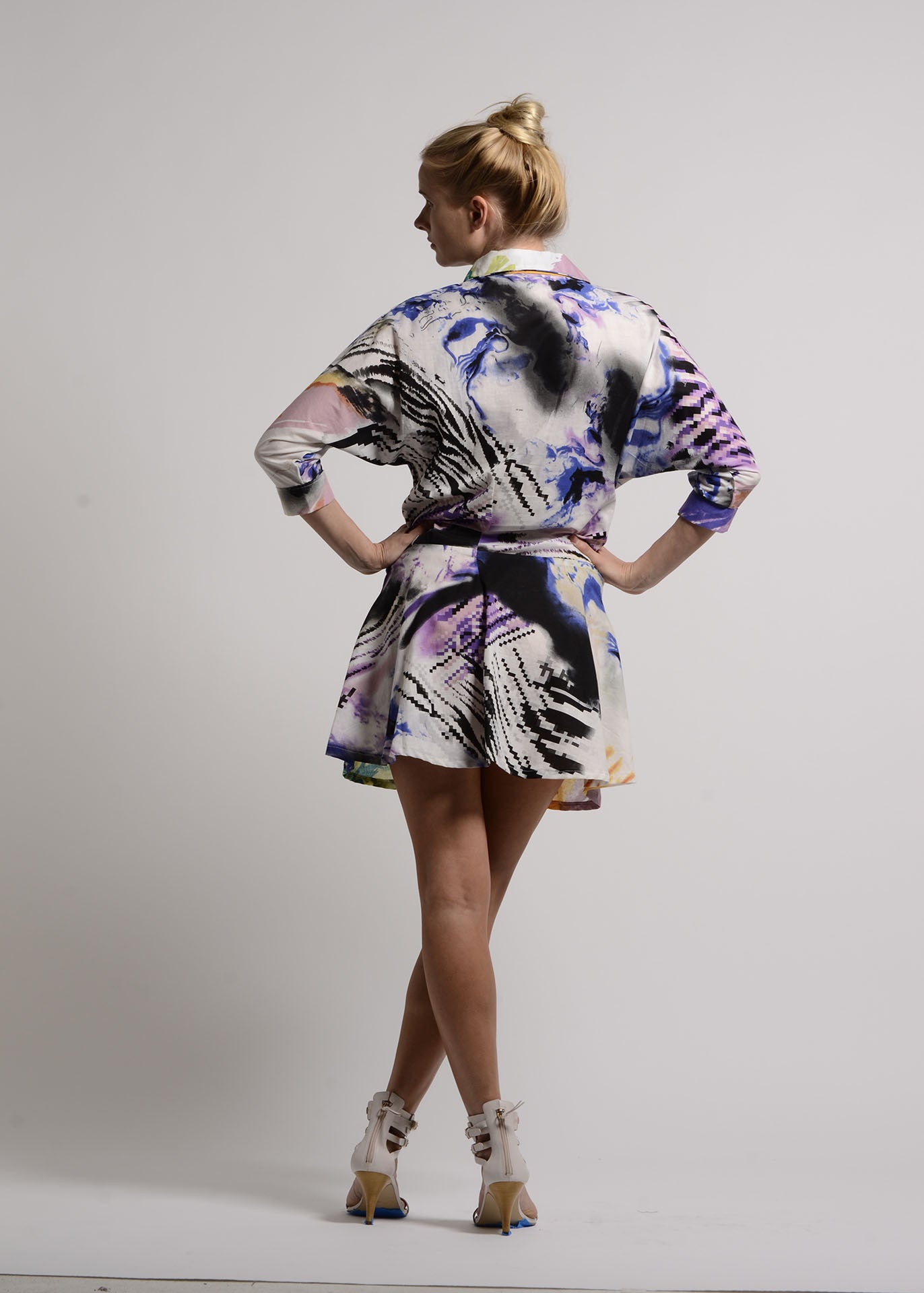 Digital print cotton shirt dress - SOLD OUT