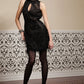 Keira - Ostrich feathers detailed beaded LBD- SOLD OUT
