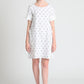 Circles dobby cotton shift dress