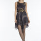 Leopard print chiffon & lace hi-low hem frock- SOLD OUT