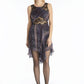 Leopard print chiffon & lace hi-low hem frock- SOLD OUT