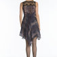 Leopard print chiffon & lace hi-low hem frock- SOLD OUT