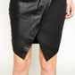 Ponte / Leather skirt with pleat detail