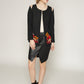 Wool jacket with cutout shoulders and embroidery details