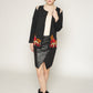 Wool jacket with cutout shoulders and embroidery details