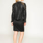 Vegetable dyed, shoulder embellished leather jacket