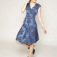 Fit & Flare brocade print dress