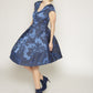 Fit & Flare brocade print dress