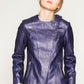 Kelsie - Metallic croc finish wrap front jacket