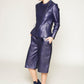 Kel - Metallic croc leather culottes