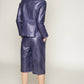 Kel - Metallic croc leather culottes