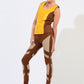 Madge-Leather front top