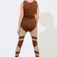 Madge-Leather front top