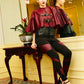 Ponte and Leather patchwork legging