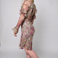 Floral print puff sleeves fit & flare dress