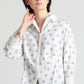 Circles dobby cotton hi-low hem shirt