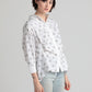 Circles dobby cotton hi-low hem shirt