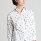 Circles dobby cotton hi-low hem shirt