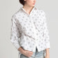 Circles dobby cotton hi-low hem shirt