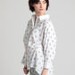 Circles dobby cotton hi-low hem shirt