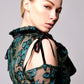 Silk Velvet burnout dress with bowtie details