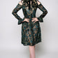Silk Velvet burnout dress with bowtie details