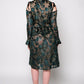 Silk Velvet burnout dress with bowtie details