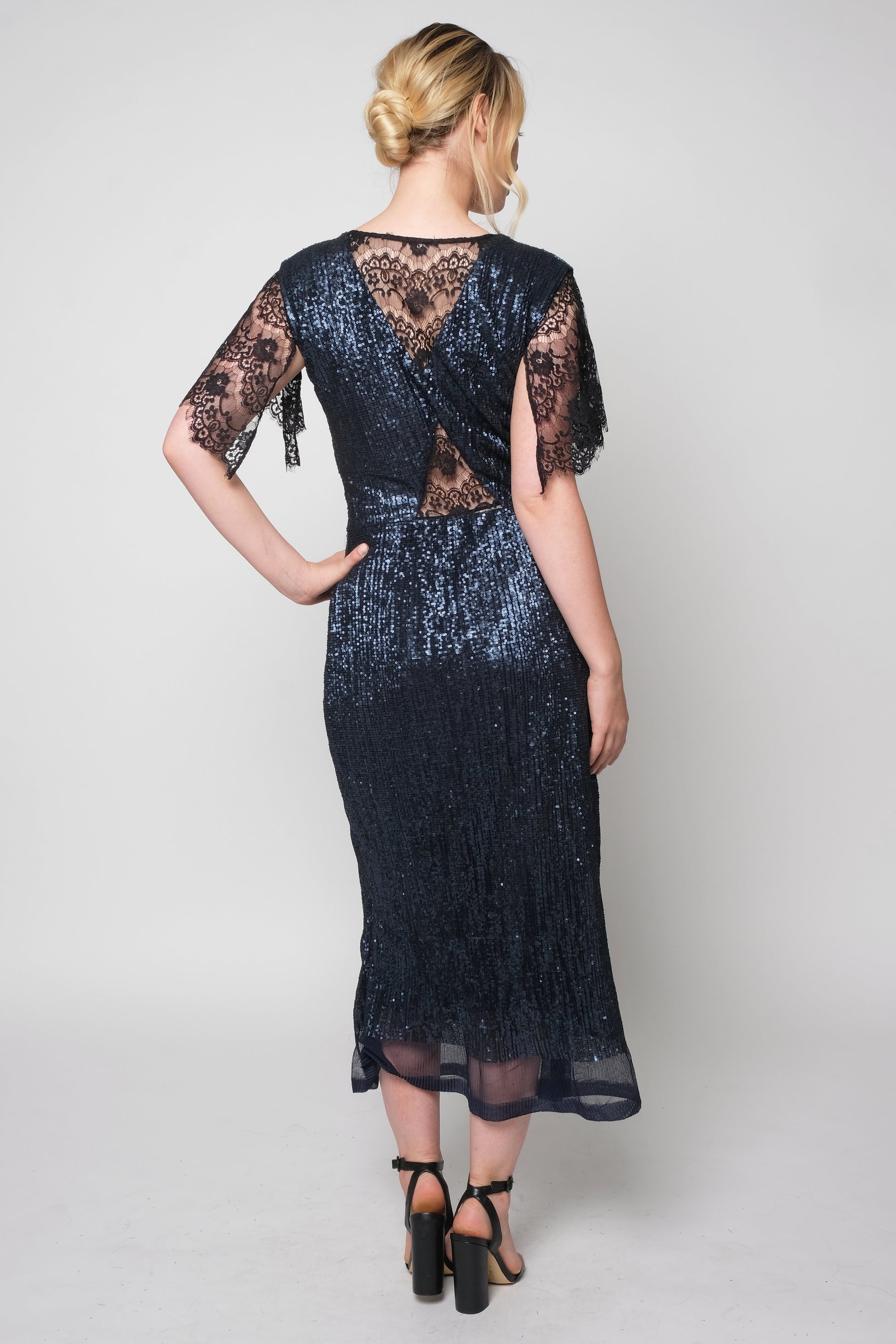 sequin lace cocktail dress Cicinia Strapless Little Black Dresses Short A-line Sequin Lace Sweetheart Mini Dress