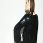 Paillettes & pintuck detail blouson top