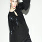 Paillettes & pintuck detail blouson top
