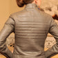 Leather quitled jacket
