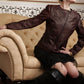 Croc finish 2-toned leather jacket