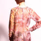 Silk print pockets detail button down shirt