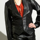 Dixy - Leather/ Ponte contoured panel jacket