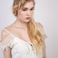 Lace peplum + fringe detail maxi dress