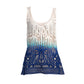 Ombre crochet lace tank top