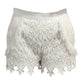 Lace shorts with fringe detailing