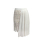 Lace skirt with Georgette pleated panel overlay