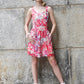 All over sequins floral print fit & flare dress