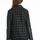 Leather and houndstooth suit jacket