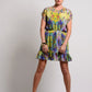 Multi color digital print dress