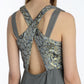 Brocade bodice Silk handkerchief hem gown- SOLD OUT