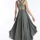 Brocade bodice Silk handkerchief hem gown- SOLD OUT