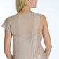 Sheer asymmetric overlay sequin dress