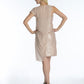 Sheer asymmetric overlay sequin dress