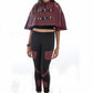 Ponte and Leather patchwork legging